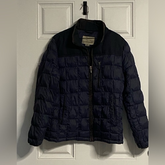 RAINFOREST Navy THERMOLITE Water Resistant Puffer Jacket - Picture 1 of 11